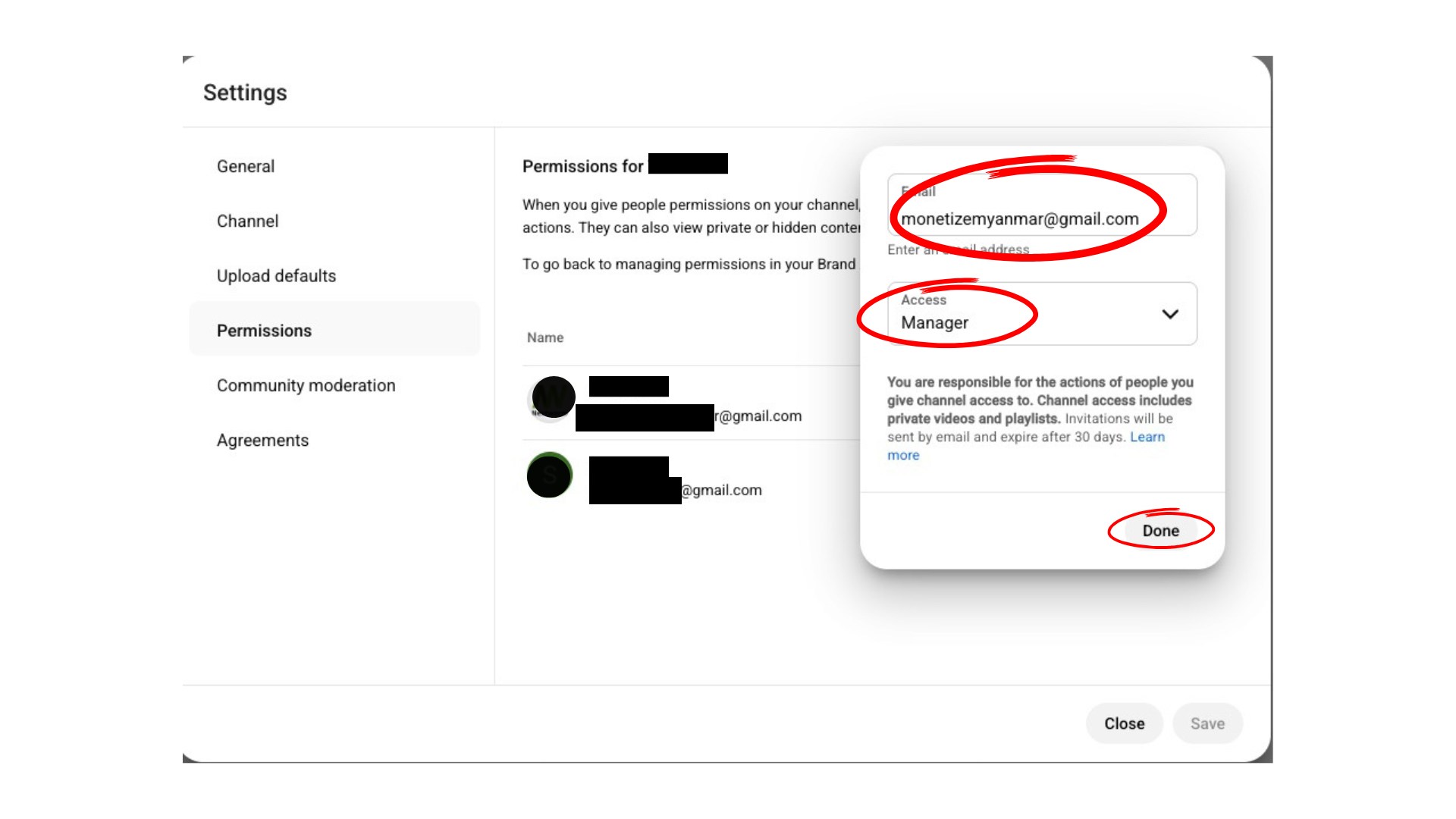 Invite Manager Dialog
